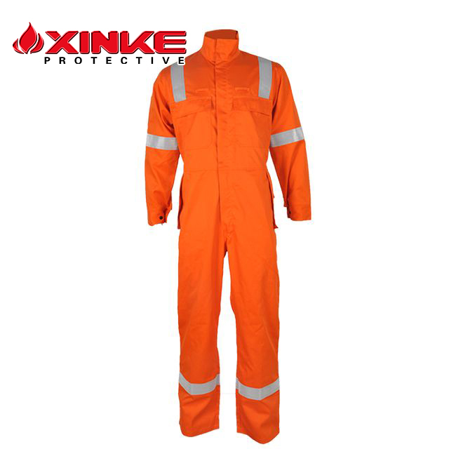 flame resistant clothing NFPA2112 certified coveralls with reflective ...