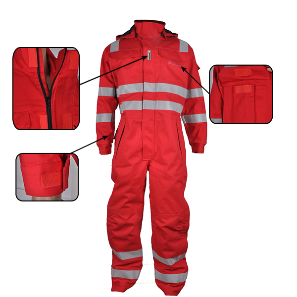 oil resistant clothes FR Coverall for Oil and Gas with Reflective Tape