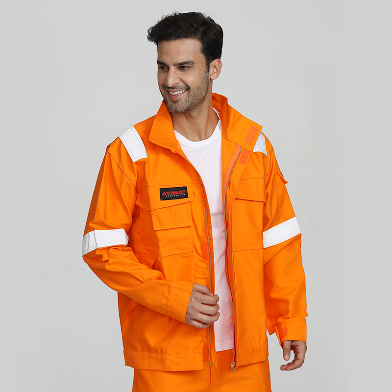 Orange High-visibility Workwear Flame Retardant Jacket