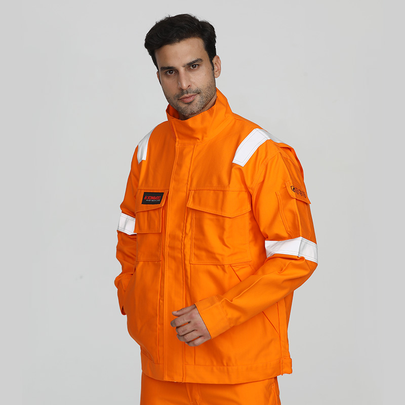 Orange High-visibility Workwear Flame Retardant Jacket